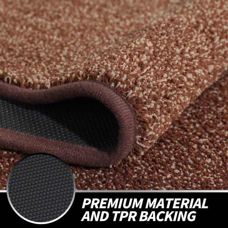 LINLA Indoor Doormat, Super Absorbs Mud Mat, Washable Non-Slip Rubber Backing Clean Door Mat for Doorways Inside Dirt Trapper Mats Shoes Scraper, 18x30 Inches Camel Coffee - Image 4